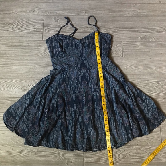 AEROPOSTALE Blue Green White Abstract Print Dress with Adjustable Straps - Picture 6 of 10